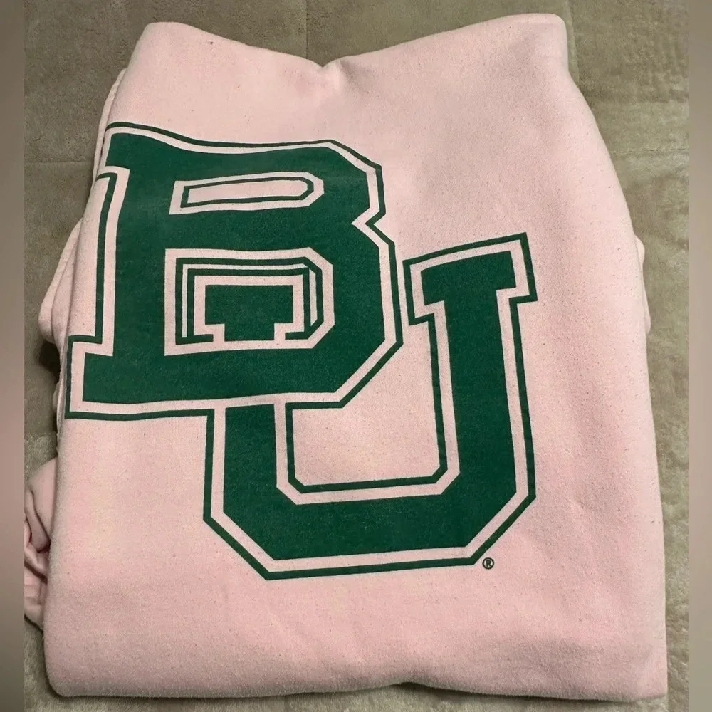 MV Sport Pro Weave Baylor University Sweatshirt Blanket Pink Bears Dorm College